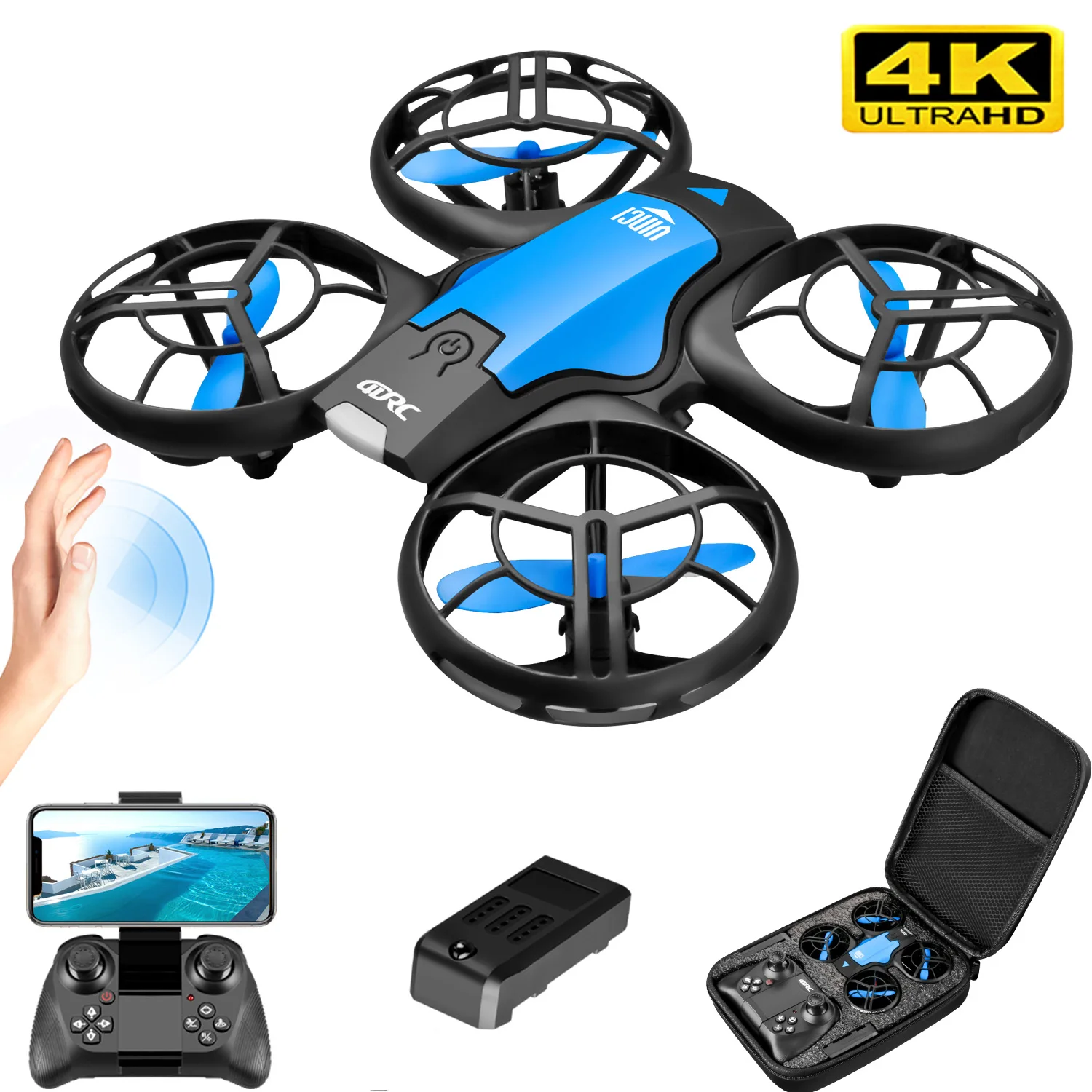 Drone Camera Professional - โดรน V8 รุ่นใหม่ขนาดเล็ก 4K ระดับมืออาชีพ กล้อง