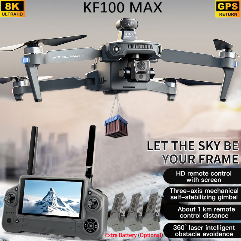 Drone Camera With Gimbal - KF100 MAX GPS Drone 4K กล้อง