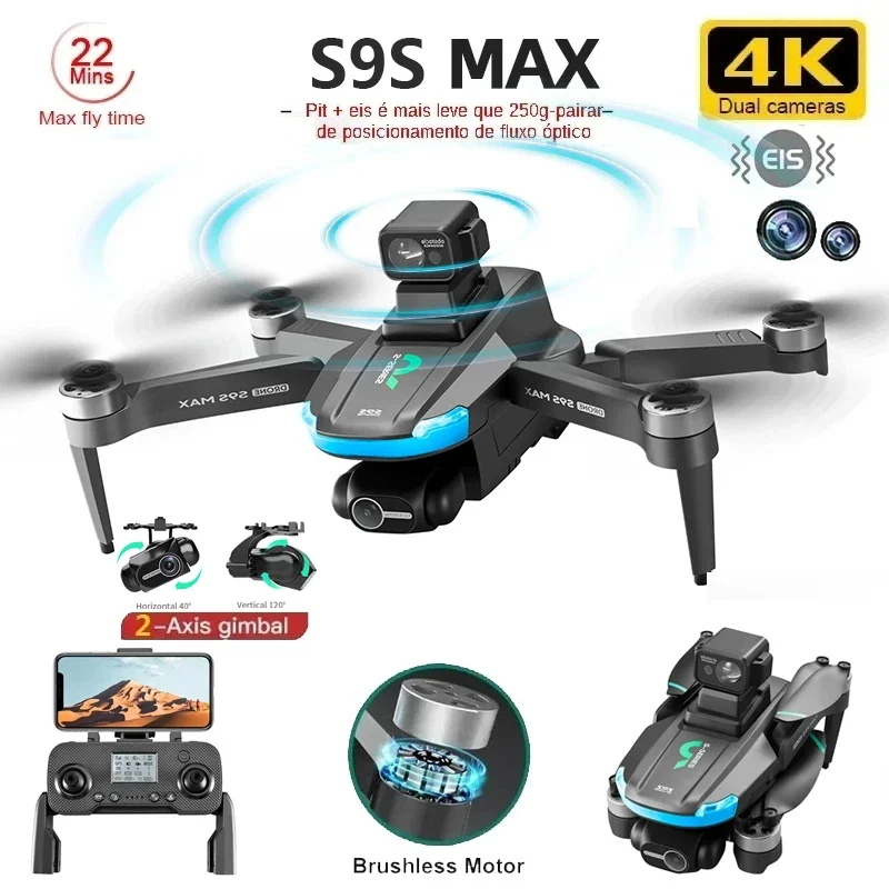 ใหม่S9S MAX MINI Drone 4K 2 แก - Drone Camera With Gimbal บทวิจารณ์และราคา