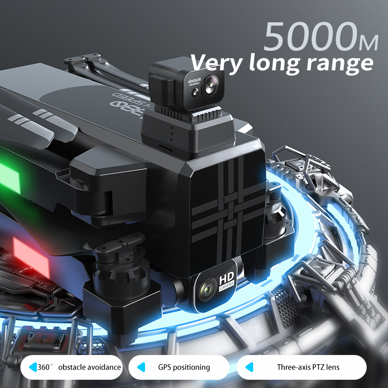 โดรน A380 4K HD สามแกนกันสั่นแ - Drone Camera Wide Angle บทวิจารณ์และราคา