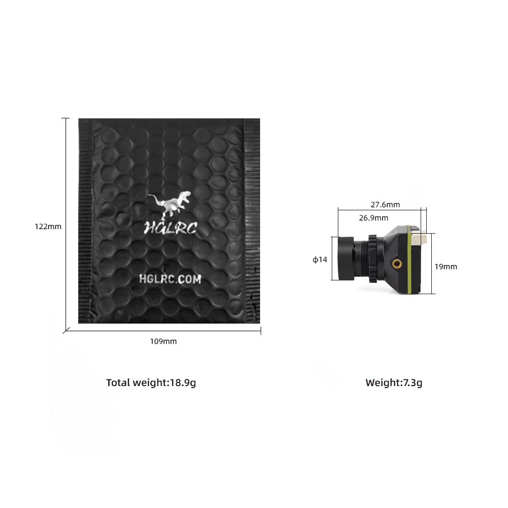 กล้อง HGLRC L1 FPV 1200TVL HD  - Drone Camera Wide Angle บทวิจารณ์และราคา
